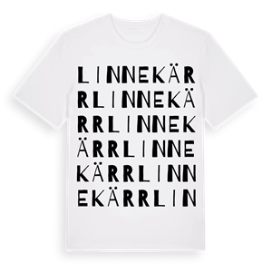 Linnekärr ordlek t-shirt – ekologisk bomull t-shirt från Pinshirt