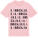 Pink Cotton t-shirt med Linnekulla ordlek t-shirt