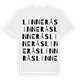 White t-shirt med Linnerås ordlek t-shirt