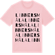 Pink Cotton t-shirt med Linnersmåla ordlek t-shirt