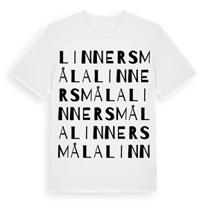 Linnersmåla ordlek t-shirt – ekologisk bomull t-shirt från Pinshirt