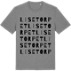 Mid Heather Gray t-shirt med Lisetorpet ordlek t-shirt