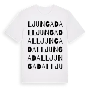 Ljungadal ordlek t-shirt – ekologisk bomull t-shirt från Pinshirt
