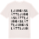 Vintage White t-shirt med Ljungaslätt ordlek t-shirt