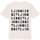 Vintage White t-shirt med Ljungberget ordlek t-shirt