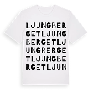Ljungberget ordlek t-shirt – ekologisk bomull t-shirt från Pinshirt