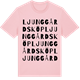 Pink Cotton t-shirt med Ljunggårdsköp ordlek t-shirt