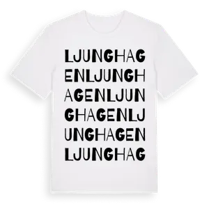 Ljunghagen ordlek t-shirt – ekologisk bomull t-shirt från Pinshirt