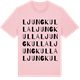 Pink Cotton t-shirt med Ljungkulla ordlek t-shirt