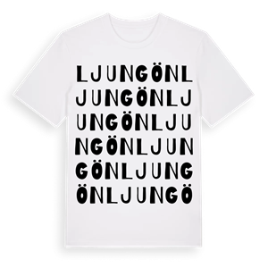 Ljungön ordlek t-shirt – ekologisk bomull t-shirt från Pinshirt