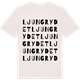 Vintage White t-shirt med Ljungrydet ordlek t-shirt