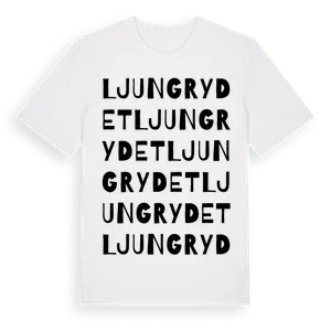 Ljungrydet ordlek t-shirt – ekologisk bomull t-shirt från Pinshirt