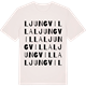 Vintage White t-shirt med Ljungvilla ordlek t-shirt