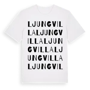 Ljungvilla ordlek t-shirt – ekologisk bomull t-shirt från Pinshirt