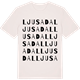 Vintage White t-shirt med Ljusadal ordlek t-shirt