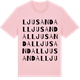 Pink Cotton t-shirt med Ljusandal ordlek t-shirt