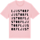 Pink Cotton t-shirt med Ljustorp ordlek t-shirt