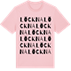 Pink Cotton t-shirt med Löckna ordlek t-shirt