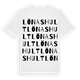 White t-shirt med Lönashult ordlek t-shirt