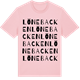 Pink Cotton t-shirt med Lönebacken ordlek t-shirt