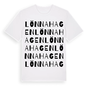Lönnahagen ordlek t-shirt – ekologisk bomull t-shirt från Pinshirt