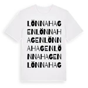 Lönnahagen ordlek t-shirt – ekologisk bomull t-shirt från Pinshirt