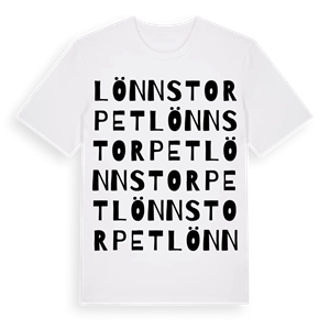 Lönnstorpet ordlek t-shirt – ekologisk bomull t-shirt från Pinshirt