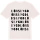 Vintage White t-shirt med Lönsbygd ordlek t-shirt