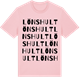 Pink Cotton t-shirt med Lönshult ordlek t-shirt