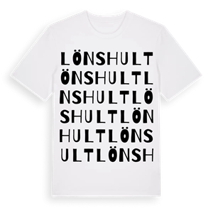 Lönshult ordlek t-shirt – ekologisk bomull t-shirt från Pinshirt