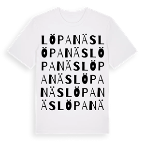 Löpanäs ordlek t-shirt – ekologisk bomull t-shirt från Pinshirt
