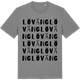 Mid Heather Gray t-shirt med Löväng ordlek t-shirt