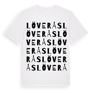 Löverås ordlek t-shirt – ekologisk bomull t-shirt från Pinshirt