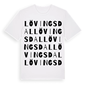 Lövingsdal ordlek t-shirt – ekologisk bomull t-shirt från Pinshirt