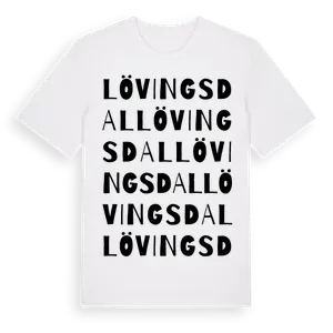 Lövingsdal ordlek t-shirt – ekologisk bomull t-shirt från Pinshirt