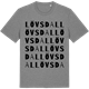 Mid Heather Gray t-shirt med Lövsdal ordlek t-shirt