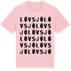 Pink Cotton t-shirt med Lövsjö ordlek t-shirt
