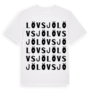 Lövsjö ordlek t-shirt – ekologisk bomull t-shirt från Pinshirt