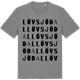 Mid Heather Gray t-shirt med Lövsjödal ordlek t-shirt
