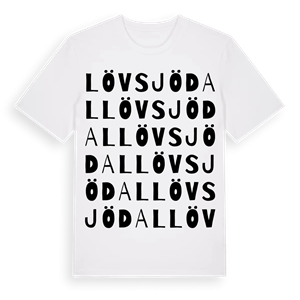 Lövsjödal ordlek t-shirt – ekologisk bomull t-shirt från Pinshirt
