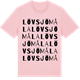 Pink Cotton t-shirt med Lövsjömåla ordlek t-shirt