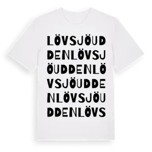 Lövsjöudden ordlek t-shirt – ekologisk bomull t-shirt från Pinshirt