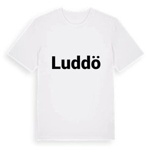 Luddö fetstil t-shirt – ekologisk bomull t-shirt från Pinshirt