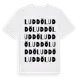 White t-shirt med Luddö ordlek t-shirt