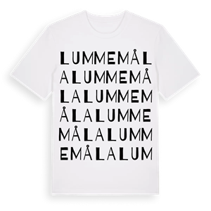 Lummemåla ordlek t-shirt – ekologisk bomull t-shirt från Pinshirt