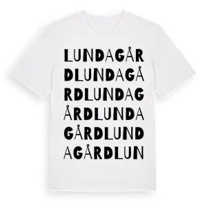 Lundagård ordlek t-shirt – ekologisk bomull t-shirt från Pinshirt