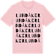 Pink Cotton t-shirt med Lundåker ordlek t-shirt
