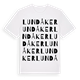 White t-shirt med Lundåker ordlek t-shirt