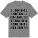 Mid Heather Gray t-shirt med Lundäng ordlek t-shirt