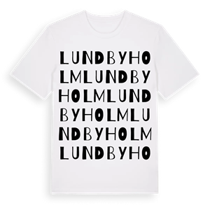 Lundbyholm ordlek t-shirt – ekologisk bomull t-shirt från Pinshirt